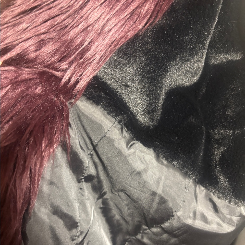 The Ragged Priest “Ursula” Vegan Leather & Faux Fur Longline Coat - Picture 3 of 11